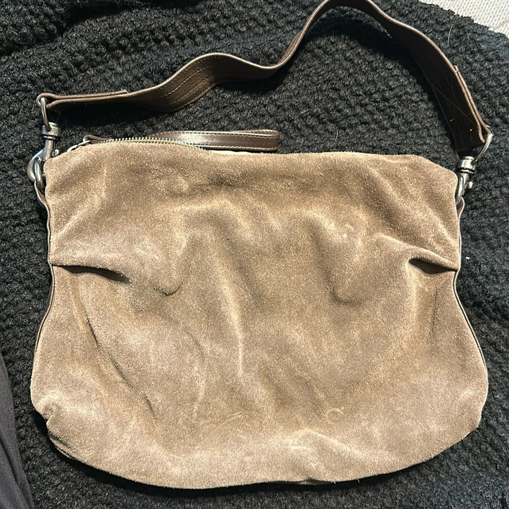 Rough and Tumble suede bag.